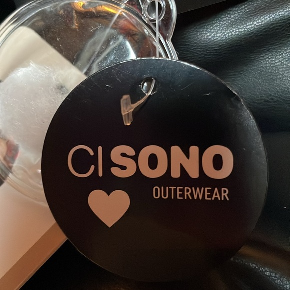 CISONO Los Angeles Faux Leather Black Medium warm windbreaker - Picture 8 of 13